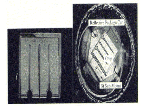 《圖六　LumiLED使用Flip Chip的技術發展大面積LED（資料來源：工研院經資中心ITIS計畫2001.7）》