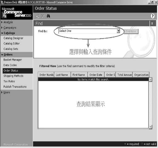 《圖八　網站管理者可以透過網站管理工具 Business Desk 查詢或處理訂單》