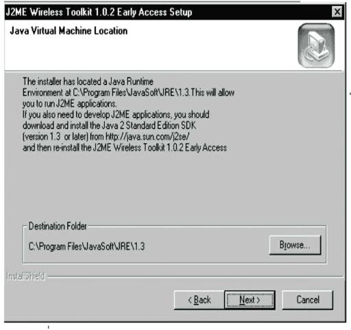 《图一 安装J2ME Wireless Toolkit 的画面》