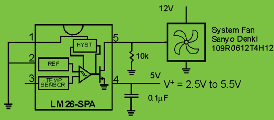 《圖三　LM26風扇控制電路》
