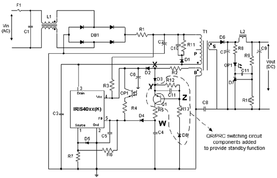 《圖一　實作備援電路的電源供應器典型電路》