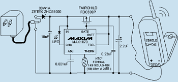 《圖五　MAX1879高效鋰離子充電器》