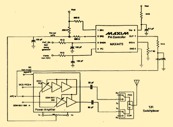 《圖二　MAX4473搭配PA的應用線路》