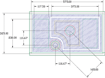 《圖一　 Silicon Submount架構上視剖析圖》