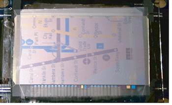 《图三 具有240x160画素（pixel）分辨率的iMoD矩阵彩色显示器》