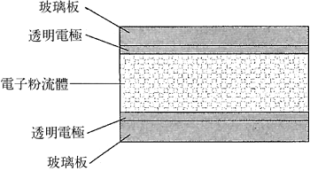 《圖三　電子粉流體顯示器結構圖》