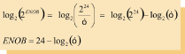 《公式四 ENOB＝（SNRmeas dB–1.76dB）/6.02dB》