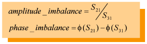 《公式一　振幅及相位不平衡公式：》