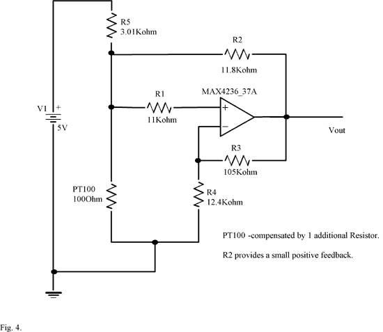 《圖四　可以將RTD輸出線性化的類比電路》