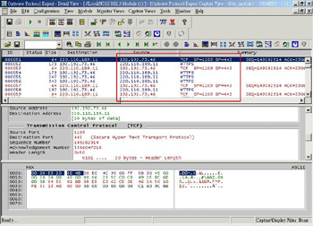 《圖三　Optview Protocol Expert檢示封包內容》