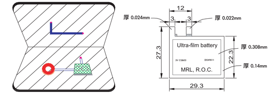 《图十 智能IC卡与薄膜电池之结构示意图》