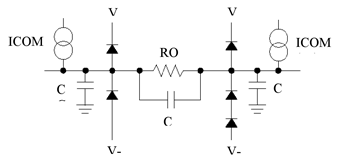 《圖一　導通時切換開關的等效電路圖。》