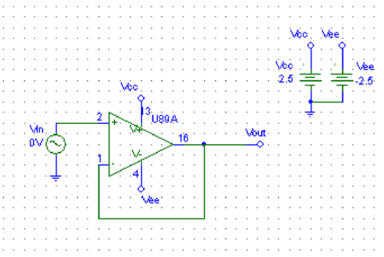 《圖十二  電壓雜訊密度測試電路》