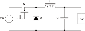 《圖一　基本降壓式電源轉換器（BUCK）》