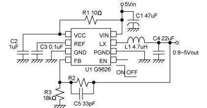 《圖八　 G5626應用電路》