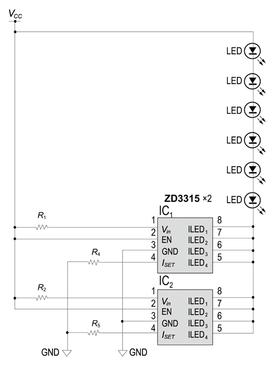 《圖二十八　1A等級的LED驅動電路》