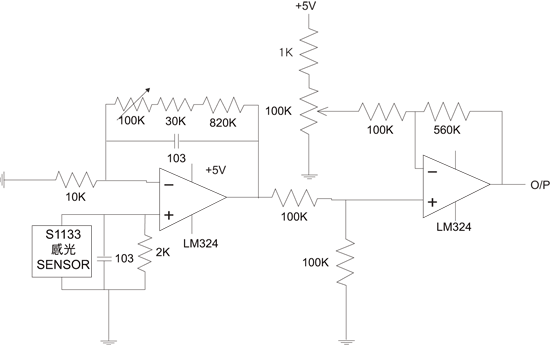 《圖四　亮度感測電路》