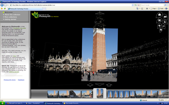 《图一 Microsoft正研发能利用多张照片合成3D立体视野的浏览器插件服务Photosynth技术，市场预估将与Google激烈竞争PND 3D图像市场》