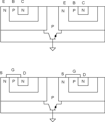 《圖四　IC接腳寄生元件示意圖》