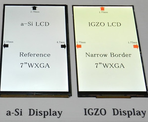 图一 : 夏普也在IFA2012展示了7寸的IGZO面板 BigPic:550x452