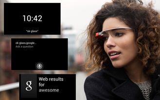 圖三 : Google Glass的突破性在於真正解放了我們的雙手。