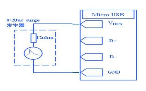 圖六 : 浪湧測試電路圖（USB電源上不加mini PolyZen器件）