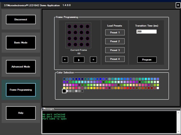 圖八 : LED1642GW PC GUI（圖案設置）