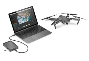 圖一 : 希捷科技 (Seagate) 和大疆創新 (DJI) 發表全新硬碟，將使無人機爆增的影像資料管理更加輕鬆。