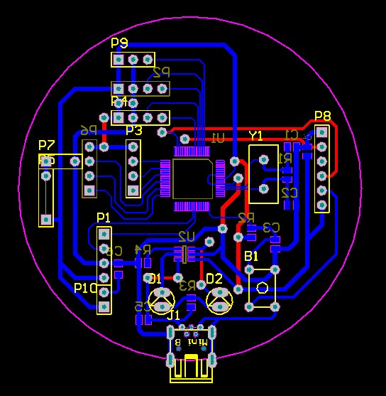 圖9 : 可攜式手腕照護球PCB電路示意圖