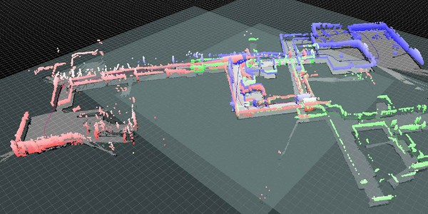 圖1 : 有別於一般物流服務業搭載LiDAR-based，並建構環境地圖（SLAM）定位的無軌導引方式，特別是在要求精準定位、人機協作的的工業機器人領域，工廠還是傾向設置磁條來導引定位。（source：www.cc.gatech.edu）