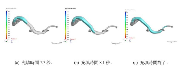 图三 : 车踏板件水渗透及压力分布瞬照图