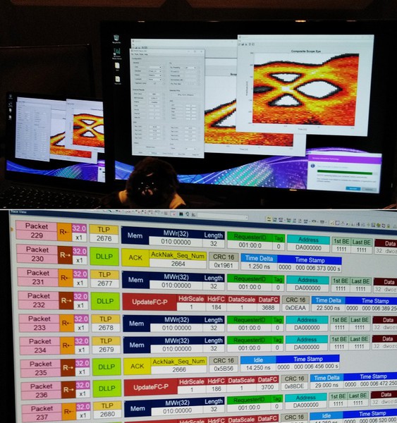 圖二 : PCIe 5.0的測試與驗證方案目前已問世，能支援最前端應用開發。（攝影／籃貫銘）