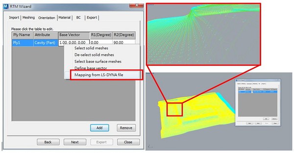 圖2 : RTM Wizard映射 LS-DYNA排向功能