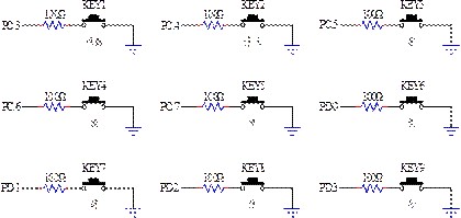 圖9 : 按鍵之控制電路圖