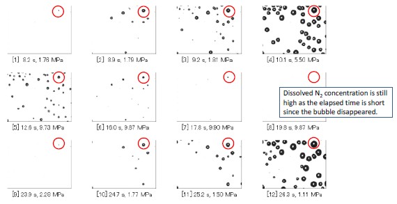 圖2 : 氣泡萎縮實驗