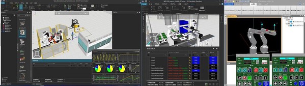 图3 : 三菱即将上市的3D模拟器软体「MELSOFT Gemini」，则强调可协助客户在生产设备导入或启用前，就能透过3D模拟、建构及验证生产设备上的PLC、运动控制器等动和产线现况。（source：mitsubishielectric）