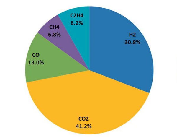 圖三 : 電池排氣的第一階段有個特徵就是出現特定的氣體混合物（source： Metis Engineering）