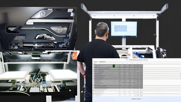 圖5 : 零缺陷製造： 門板檢測台的綜合圖像。 GigE工業相機（左下）提供大量圖像，在半秒內進行處理，以確定產品是否合格。（source：ITgroup）