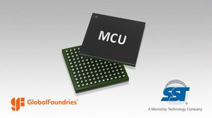 图一 : 采用GlobalFoundries 28SLPe 制程的SST ESF3第三代嵌入式SuperFlash技术NVM 解决方案即将投产。