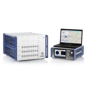 图一 : R&S CMX500无线通讯测试仪和R&S SMBV100B GNSS模拟器构成了LTE和5G NR的A-GNSS测试的最强大解决方案。