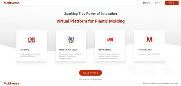 图一 : 创新成型云端平台Moldiverse