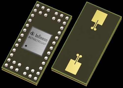 圖四 : 英飛凌 XENSIV 60 GHz 雷達感測器 BGT60LTR11AIP 可為真正智慧、節能的裝置設計提供強大支援。