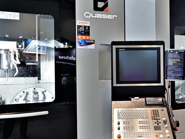 圖二 : 百德機械則預計在今年TIMTOS展出新版Mr.Q功能，擴大於不同品牌的CNC控制器應用，協助單機使用者操作生產、故障排除。（攝影：陳念舜）