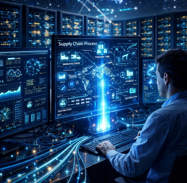 圖二 : 供應鏈網路最佳化的核心焦點為主動構建具有韌性和高效能的網路。