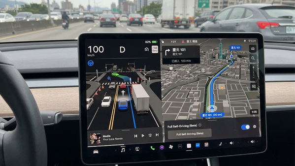 圖一 :  特斯拉的自駕車