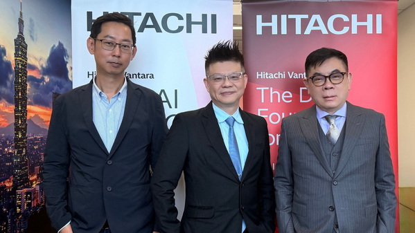 圖一 :   右起為Hitachi Vantara 台灣區總經理 江偉儀、首席技術顧問 林祈禎、資深技術顧問 歐全鎰