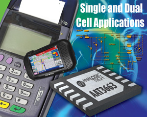 AnalogicTech推适于单双颗电池应用的电池充电器IC