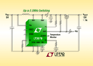 凌力尔特6A, 2.5MHz, 42V升压/负压DC/DC转换器 - LT3579