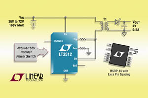 Linear高压隔离式完整返驰切换稳压器LT3512