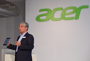 宏碁在美國紐約正式發表平板電腦Iconia A1。(圖片來源:www.pcmag.com/)。